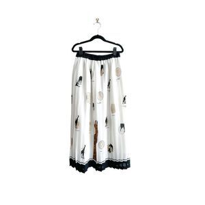 Yick Fung Fashion Collection Pleated Skirt Safari Midi Lined Elastic Waistband
